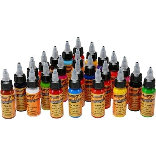 14 Colors 30ml Tattoo Ink Set 1oz Bottle Tattoos Ink Pigment for Body Painting Permanent Makeup Pigments