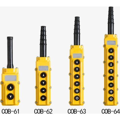 Rainproof Hoist Push Button Switch for Hoist Crane Control COB-61 COB-62 COB-63 COB-64