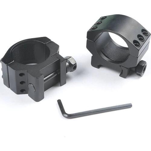 Low Profile Scope Mount 30mm Ring Heavy Duty Shock Proof 6 Bolts Trilho de 20mm Weave Picatinny Rail Mount Lasers Flashlights