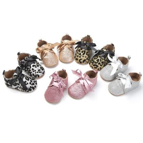 2019 New Sweet Baby Tassel Soft Glitter Ribbon Shoes Infant Boy Girl Toddler Moccasin 0-18 M