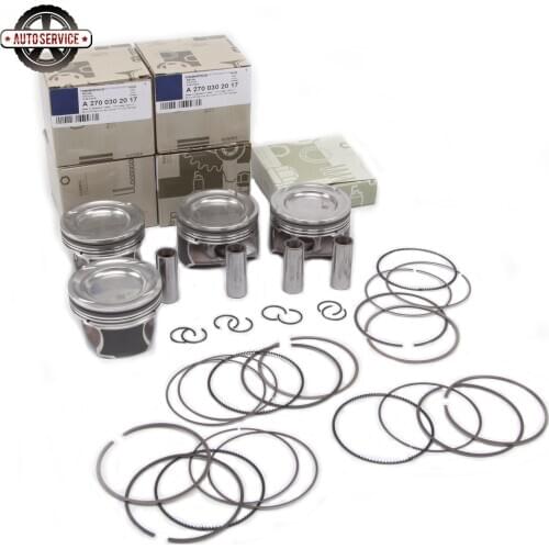 New 270 030 04 17 Piston & Rings Set STD For Mercedes-Benz W176 A250 CLA220 CLA260 A260 B260 W176 W246 Pin 20mm A2700300417