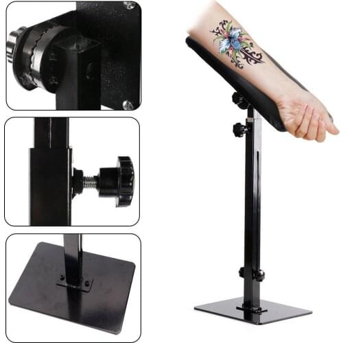 Tattoo Armrest,Tattoo Foldable Sponge Pad Arm Leg Rest Stand with Adjustable Height PU Leather Stands Studio Chair Stand
