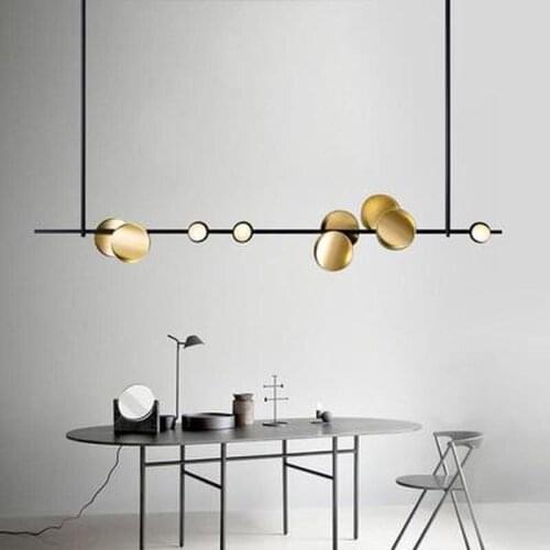 Nordic art lighting bar pendant lamp beauty salon lighting creative Hong Kong style luxury strip pendant lights