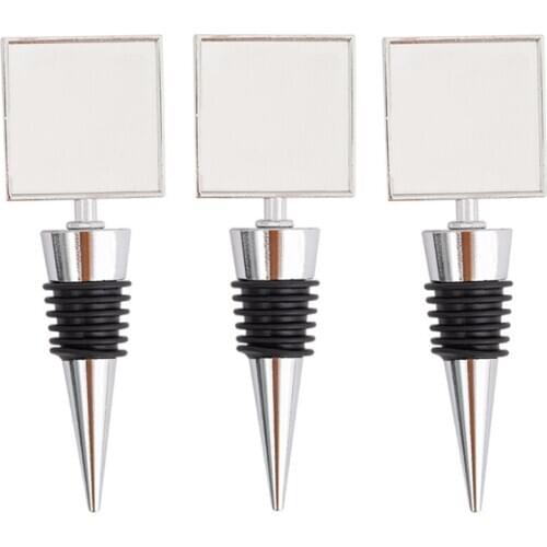 50pcs/lot Zinc alloy Red Wine Stopper customize Bottle Stopper Wine Cork Bottle Plug Gift Bar Wine Accessories