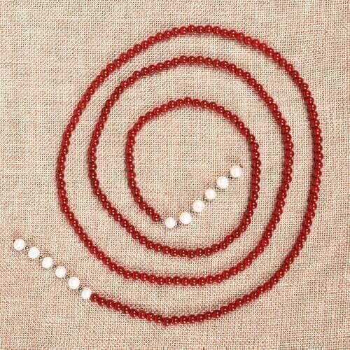 With a white pendant 2 rows PURE and Natural pearls of red coral necklace. Best for girl friend gift