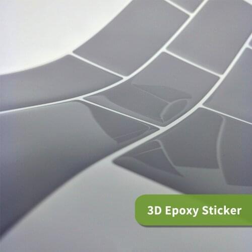 Self Adhesive Waterproof 3D Wall Sticker/Panel for Kitchen Bathroom Vinyl Peel And Stick Splashback Tile Grey Stickers