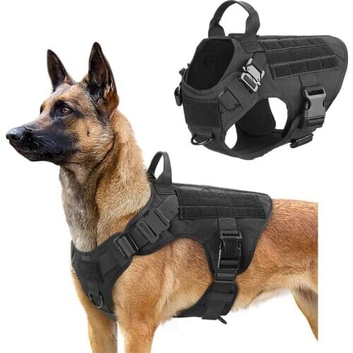 Military Tactical Dog Harness Pet Training Dog Vest Metal Buckle German Shepherd K9 Dog Harness
