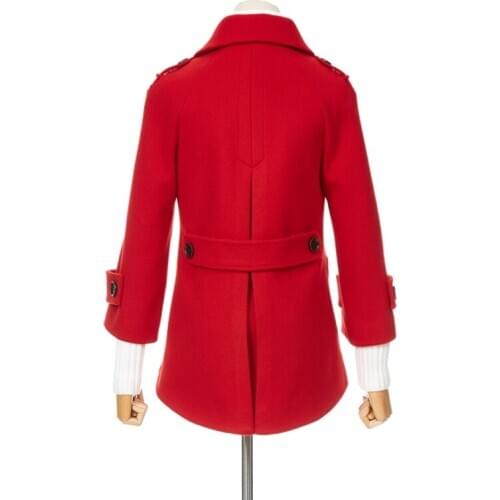 Women Woolen Coats 2020 New Autumn Female Short Jacket Cloak Red Trench Coat Ladies Windbreaker Outwear Hot Sale LX2069