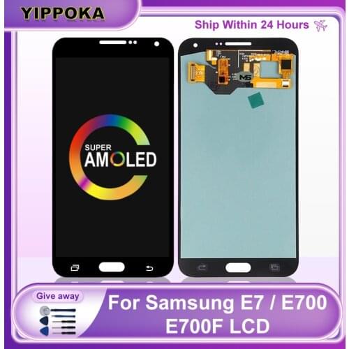 Super AMOLED For Samsung Galaxy E7 E700 LCD Display Touch Screen Digitizer Assembly Parts For Samsung E7000 E700F Display Screen