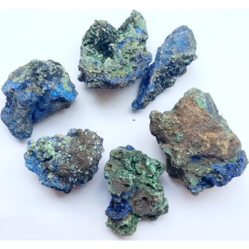 1lb(450g) Bulk Raw Azurite Malachite Stone Natural Crystals for Cabbing,Lapidary,Polishing,Wire Wrapping,Reiki Crystal Healing