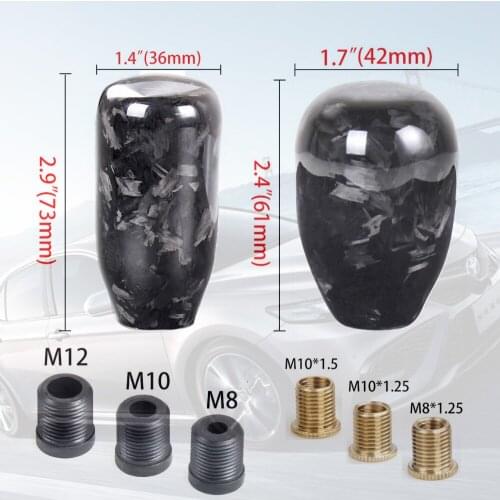 1PC Gear Shift Knob Shifter Lever Durable Carbon Fiber Aluminum For Ford Hyundai Chevrolet Toyota Volkswagen Universal