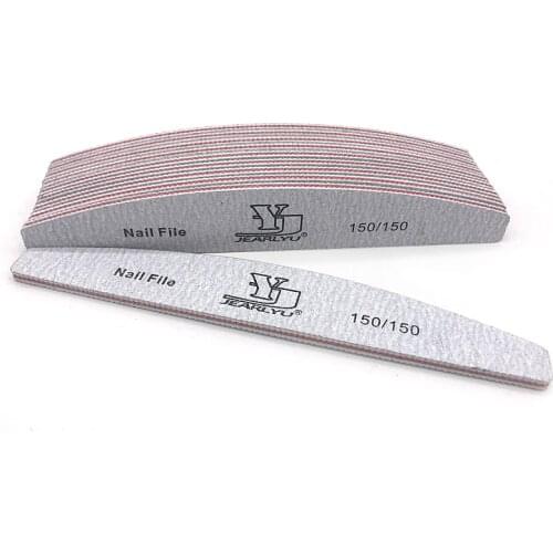 10Pcs/lot Boat Nail File Buffer Sanding 150/150 Portable Pedicure Polish Grit Beauty All UV Gel Professional Shine Art Tools
