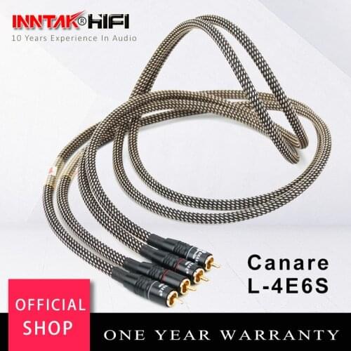 2Pcs/Pair RCA AUDIO Cable Male RCA to RCA HIFI CANARE 4E6S Audio Cable For Amplifier DAC TV / 0.5M- 5M NO1030