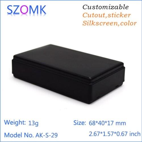 20 pcs, black plastic electronics project boxes instrument enclosure box 68*40*17mm small plastic boxes pcb enclosure