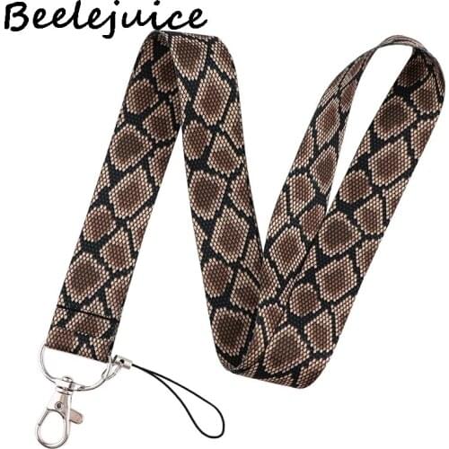 24pcs Python Texture Neck Keychain Necklace Webbings Ribbons Anime Neck Strap Lanyard ID badge Holder Keychain Lanyards Gifts