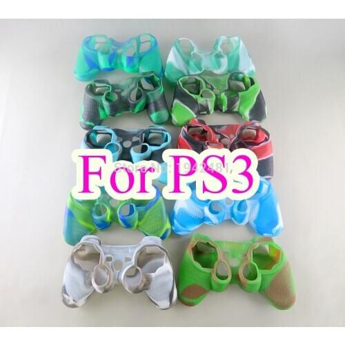 3PCS/LOT Camouflage Protective Silicone Skin Case Cover for Playstation 3 PS3 Controller OCGAME