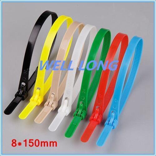 500pcs/lot 8*150mm White, Color Nylon Cable Ties, Cable Ties,Cable Ties Reusable