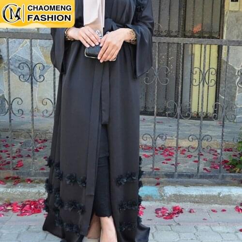 Abaya Dubai Kaftan Floral Design Kimono Cardigan Hijab Dress Muslim For Women Robe Caftan Marocain Arab Turkish Islamic Clothing