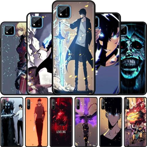 Anime solo leveling Sung Jin woo Cell Phone Case for Realme 6 7 8 C3 C21 XT 5 GT Neo C11 X50 Pro 5G C25 Mobile Phones Cover Capa