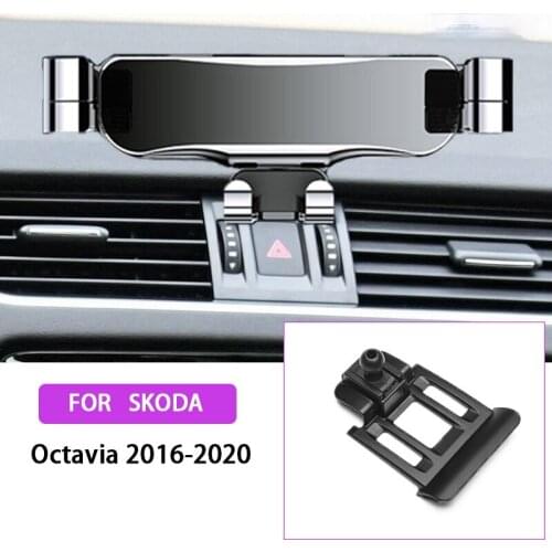 Car Mobile Phone Holder Air Vent Mounts GPS Stand Navigation Bracket For Skoda Octavia 2016 2017 2018 2019 2020 Car Accessories