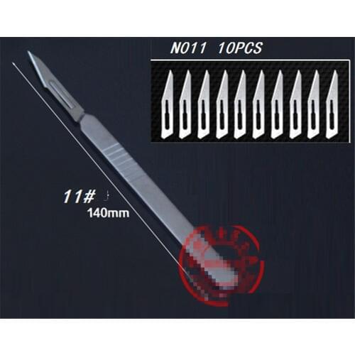Free shipping 50pcs blade +NO11 Stainless steel scalpel, for cutting electronics repair tools PCB Circuit Board