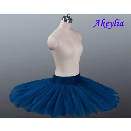 Free shipping Navy blue Half Ballet Tutu for girls practice tutu skirts adults,pancake tutu Professional Rehearsal Dance Tutu