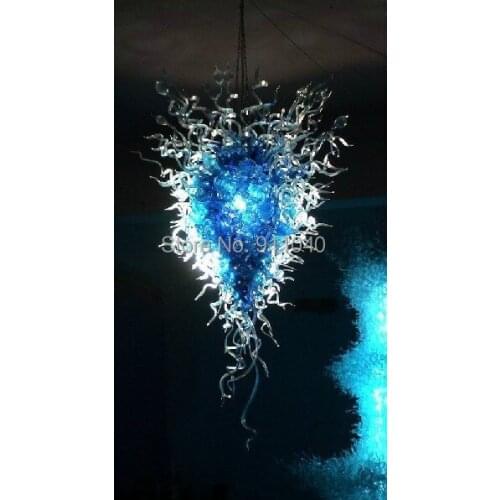 Briliant Design Jazz & Blues 100% Hand-Blown Glass Chandelier Light Fixture with LED Lights
