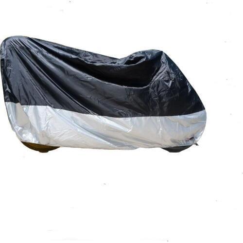 MagiDeal XL Motorcycle Cover Universal Anti Rain Sun UV Storm Dust Silver/Black