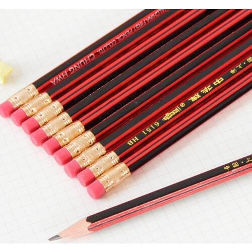 10 Pcs Wooden Pencil with Eraser Pencil HB Student Office Childrens Writing Pen is environmentally friendly and non-toxic