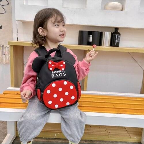 Disney Baby Children Small Backpack Cartoon Minnie Mouse Schoolbag Fashion Kindergarten Baby Mickey Bag For Boys Girls