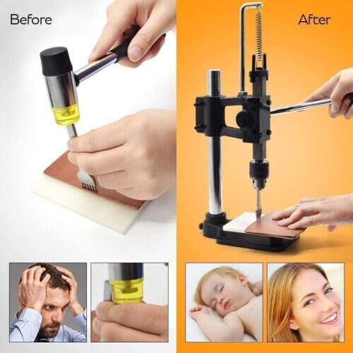 Leather Hole Punch Tool for Leather Printing Machines Punching Prongs Stamping Punch, DIY Machine for Leather Punching