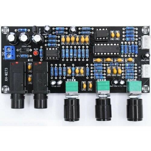 XH-M273 PT2399 Digital Microphone Amplifiers Board Reverberation Karaoke Reverb NE5532 Pre-amplifier Tone Board F4-011