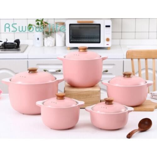 Ceramic Pot Household Health Ceramic Stock Pot Gas High Temperature Resistant Multi-purpose Casserole Stone Pot For Kitchen