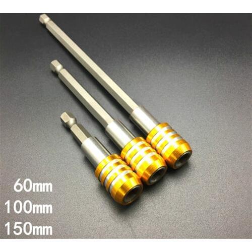 3PCS New 60/100/150mm Hex Magnetic Screwdriver Self-locking Extension Bit Holder
