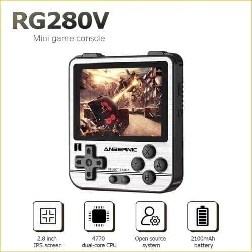 RG280V Retro Game Console Handheld Game Consoles 2.8 Inch IPS Screen Open Source System Portable Video Game Console Child Gift