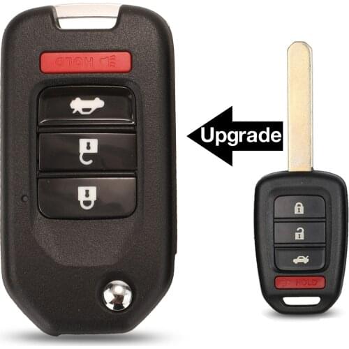 Kutery 10 pcs 3-1 Buttons Remote Key Shell For Honda Accord CR-V FIT XRV VEZEL CITY JAZZ CIVIC HRV FRV Remote Key Case Fob