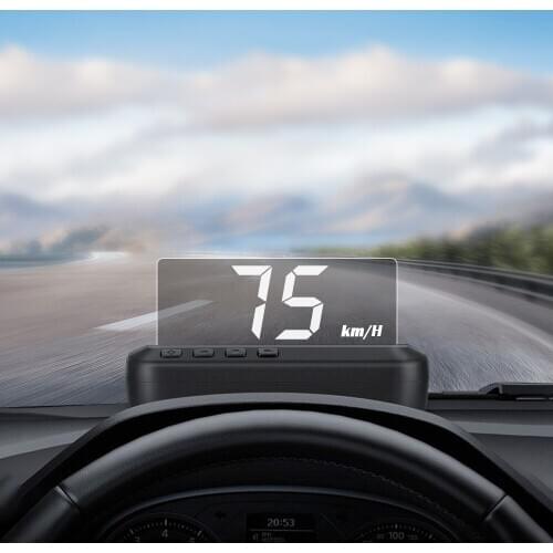 LEEPEE Windshield Voltage Alarm Overspeed Warning System Projector Car HUD C100-HUD OBD2 II EUOBD Head Up Display