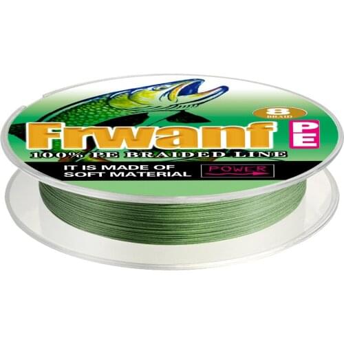 Color never come off braided fishing line 100M 300M 8 strands freashwater carp fishing ice 6-300LBS Light green Red never faded