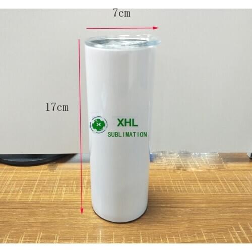 Best-sale 20oz Skinny Straight Tumbler Sublimation Blanks SUS304 Stainless Steel Tumbler with Metal Straw And Rubber Bottom