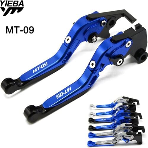 Motorcycle CNC Adjustable Foldable Motorbike Brakes Clutch Levers FOR YAMAHA MT-09 MT 09 MT09 2014 2015 2016 With MT-09 LOGO