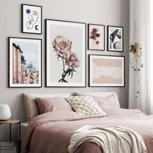 Wall Painting Flower Poster Abstract Lines Art Print Nordic Canvas Picture Contemporary Home Decor For Living Room Minimalist