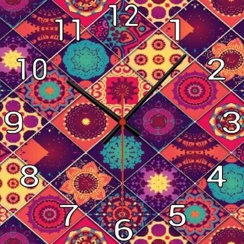 Wall Clock Lime Modern Kitchen Clock Watch Home Decor Flower Living Room Clock motion Wall Art Timepieces