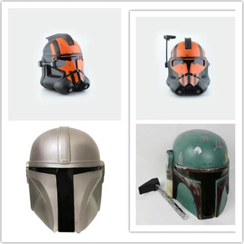 New Mask Costumes Movie Boba Fett Warrior Man Bounty Hunter Cosplay Latex Helmet Soldiers Mask Halloween Party Prop