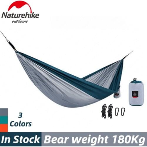 NatureHike In Stock new Camping Hammock Tree Tent Bearing 180Kg Double Person Firm Anti tear Polyester Outdoor Hunting Dormitory