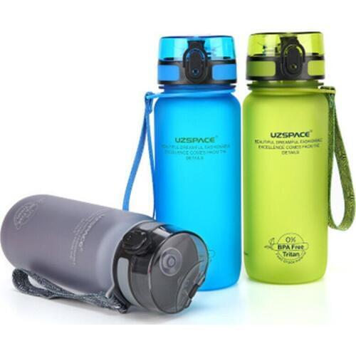 Portable Sport Water Bottles Protein Shaker Outdoor Travel Plastic Drinking Bottle Water Cup Kettle Drinkware BPA Free Leakproof