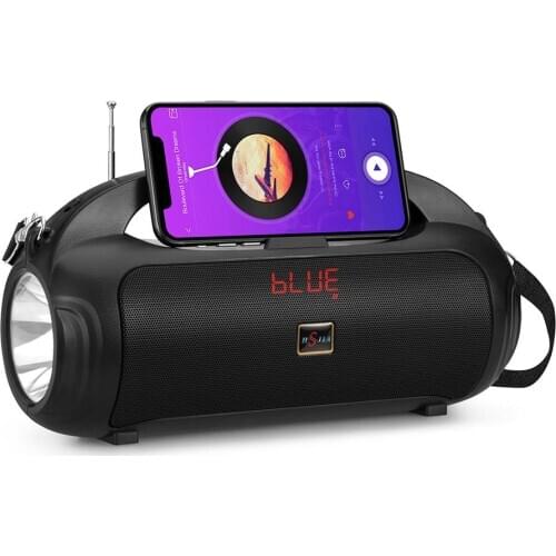 Portable Bluetooth Wireless Speaker with flashlight Outdoor Solar Charging with emergency torch