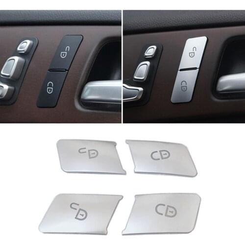 For Mercedes Benz a B C E GLK ML GL G Class Door Lock Unlock Buttons Sequins Decoration Cover Stickers Trim Car Styling