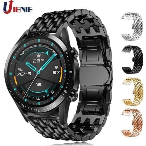 22mm Strap Watchband for Huawei Watch GT 2/GT2 / gt 2e Smart Bracelet Band Stainless Steel Alloy Wristband for Galaxy Watch 46mm
