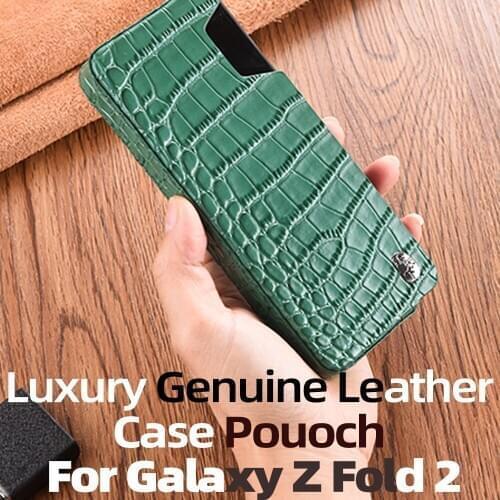 Luxury Genuine Leather Case Pouch Bag For Galaxy Z Fold 2 case Pouch galaxy Z fold2 5G case Shockproof for galaxy fold case