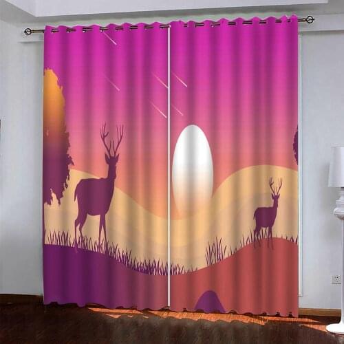 Pink curtains girls curtain Customized 3d curtains new window balcony thickened windshield blackout curtains